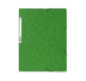 CARTELLA CON ELASTICO 24X32 SENZA STAMPA VERDE Colore Verde