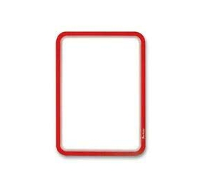 CORNICE TARIFOLD DA MURO A4 ADESIVA  ROSSO CF.2 Colore Rosso