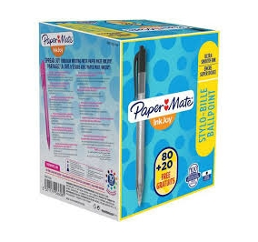PENNA A SFERA SCATTO INKJOY 100 RT NERO CF.80+20 Colore Nero