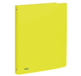 COPERTINA NEON PPL 22X30 4 ANELLI D.30 GIALLO Colore Giallo