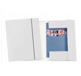 CARTELLA PLASTIFICATA 3 LEMBI 25X34 CON ELASTICO BIANCO Colore Bianco