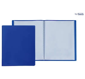 PORTALISTINO FAVORIT POLIPROPILENE 22X30 20 BUSTE AZZURRO INSE. FACILITATO Colore Blu