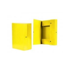 CARTELLA PRESPAN IN LINEA CON BOTTONE DORSO 6 GIALLO Colore Giallo