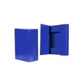 CARTELLA PRESPAN IN LINEA CON BOTTONE DORSO 10 BLU Colore Blu