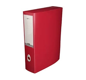CARTELLA FELLOWES PLASTICA CON BOTTONE DORSO 8 ROSSO Colore Rosso