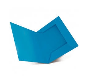 CARTELLA MANILLA 3 LEMBI 25X33 SENZA STAMPA AZZURRO Colore Azzurro