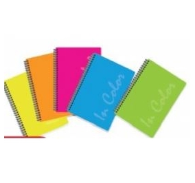 BLOCCO SPIRALATO  FLUO F.TO 21X16,3 RIG.5 MM FF80 Colore 5 assortiti