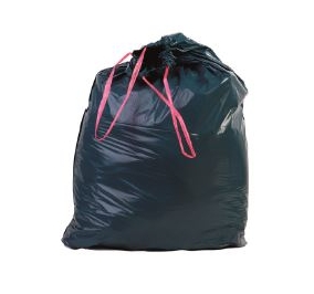 SACCHI NETT.43X65 LT.40 CON LACCETTI NERO CF.15