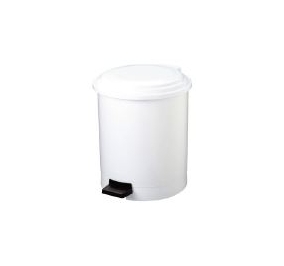 PATTUMIERA A PEDALE RUF DIAM.CM 30X27 LT.6 BIANCO Colore Bianco