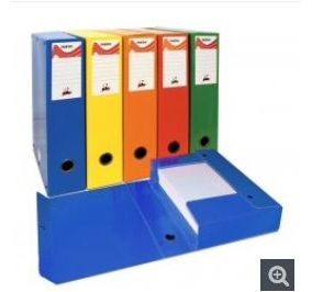 CARTELLA IN LINEA PLASTICA CON BOTTONE DORSO 6 INBOX AZZURRO Colore Azzurro