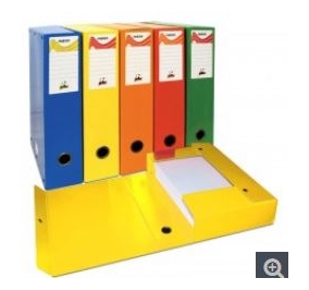CARTELLA IN LINEA PLASTICA CON BOTTONE DORSO 12 INBOX GIALLO Colore Giallo