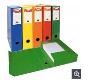 CARTELLA IN LINEA PLASTICA CON BOTTONE DORSO 14 INBOX VERDE Colore Verde
