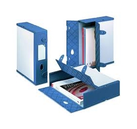 SCATOLA ARCHIVIO FELLOWES COMBI MAX CON MAN. BLU Colore Blu