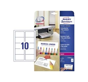 BIGLIETTI DA VISITA SATINATI PER LASER GR.270 MM.85X54 FF25