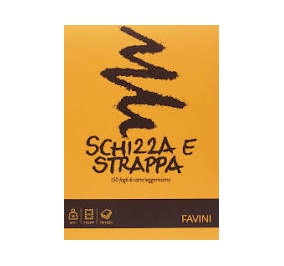 BLOCCO FAVINI SCHIZZA E STRAPPA A4 GR.50 MM210X297 FF150