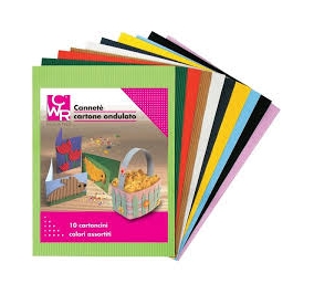 CARTONE ONDULATO 50X70 CF.10 ROSSO Colore Rosso