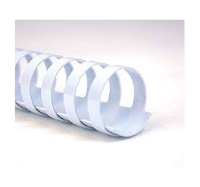SPIRALE GBC PLASTICA MM.25 CF.50 BIANCO Colore Bianco
