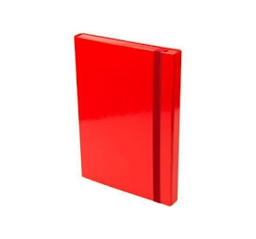 CARTELLA 3 LEMBI 25X34,5 DORSO 7CM ELASTICO PIATTO ROSSO Colore Rosso