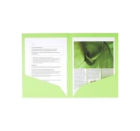 CARTELLA PLASTICA CON TASCA VERDE Colore Verde