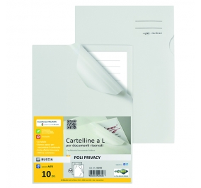 CARTELLINE PPL APERTA  A ?L? CM.22X30 POLY PRIVACY COLORE BIANCO