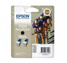 Epson Conf. 2 cartucce inkjet blister RS+RF Stylus Color T003 nero C13T00301220