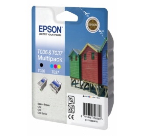 Epson Conf. 2 cartucce inkjet blister T036 E T037 nero +colore C13T03624010