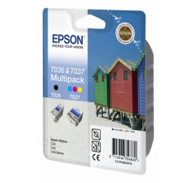 Epson Conf. 2 cartucce inkjet blister A-M T036 E T037 nero +colore C13T03624030