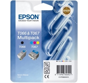 Epson Conf. 2 cartucce inkjet blister RS+RF T066 E T067 nero +colore C13T06624020