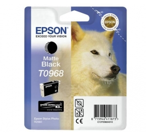 Epson Cartuccia inkjet ink pigmentato blister RS+RF Ultrachrome K3 T0968 nero opaco C13T09684020