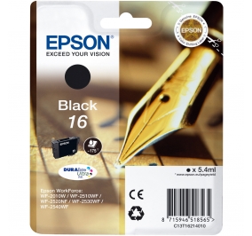 Epson Cartuccia inkjet ink pigmentato Penna e Cruciverba DuraBrite Ultra 16/blister RS+AM+RF nero C13T16214020
