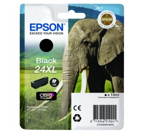 Epson Cartuccia inkjet alta capacit Elefante Claria Photo HD 24XL/blister RS+AM+RF nero C13T24314020