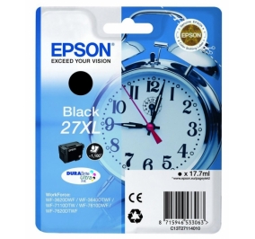 Epson Cartuccia inkjet alta capacit Sveglia DuraBrite Ultra Ink 27XL/blister RF+AM nero C13T27114020