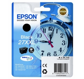 Epson Cartuccia inkjet altissima resa Sveglia DuraBrite Ultra Ink 27XXL/blister RF+AM nero C13T27914020