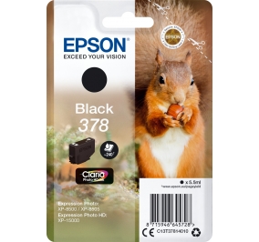 Epson Cartuccia inkjet Scoiattolo Claria Photo HD 378 nero foto C13T37814010
