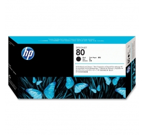 HP Testina di stampa dye + dispositivo di pulizia 80 nero C4820A