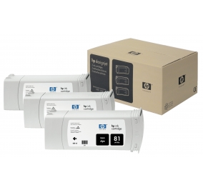 HP Conf. 3 cartucce inkjet dye 81 nero C5066A