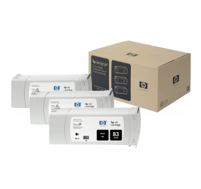 HP Conf. 3 cartucce inkjet dye 83 nero C5072A