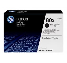 HP Conf. 2 Toner alta capacit 80X nero CF280XD