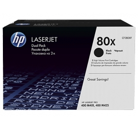 HP Conf. 2 Toner alta capacit 80X nero CF280XF