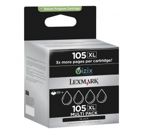 Lexmark Conf. 4 cartucce inkjet alta resa return program 105XL nero 14N0845