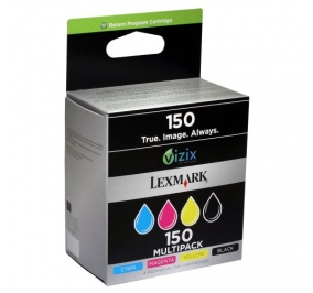 Lexmark Conf. 4 cartucce inkjet return program 150 nero +colore 14N1910E