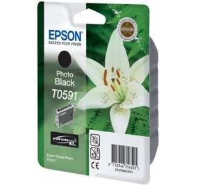 Epson Cartuccia inkjet ink pigmentato blister RS Ultrachrome K3 T0591 nero fotografico C13T05914010