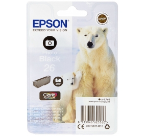 Epson Cartuccia inkjet Orso polare Claria Premium 26 nero fotografico C13T26114012