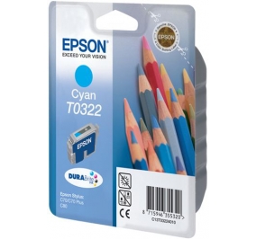 Epson Cartuccia inkjet ink pigmentato blister RS+RF Stylus T0322 ciano C13T03224020