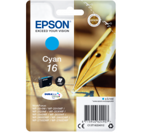 Epson Cartuccia inkjet ink pigmentato Penna e Cruciverba DuraBrite Ultra 16 ciano C13T16224012