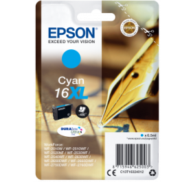 Epson Cartuccia inkjet alta capacit ink pigmentato Penna e Cruciverba DuraBrite Ultra 16XL ciano C13T16324012