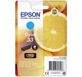 Epson Cartuccia inkjet Arance Claria Premium T33 ciano C13T33424012