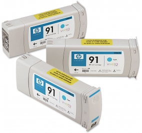 HP Conf. 3 cartucce inkjet blister 91 ciano C9483A