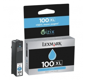 Lexmark Cartuccia inkjet alta resa return program 100XL ciano 14N1069E