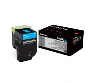 Lexmark Toner alta resa 800H2 ciano 80C0H20